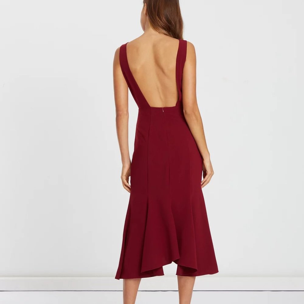 CHANCERY Plum Low Back Dress (AUS 6/US 0;XS)